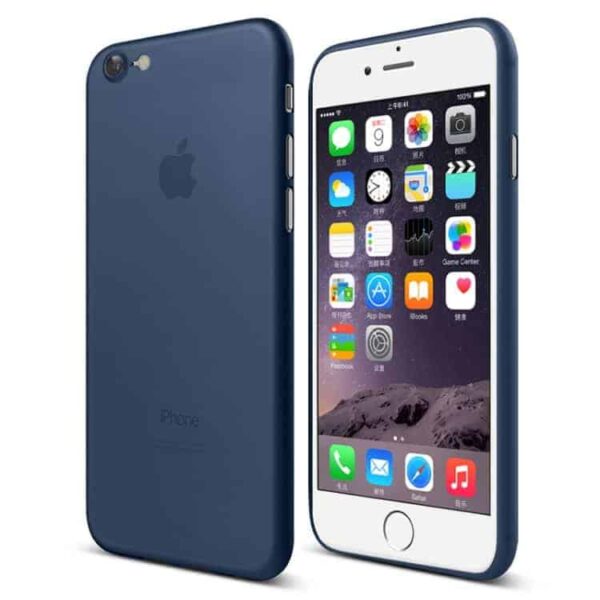Iphone 7 - Cafele 0.4mm Ultratyndt Mat Plastik Cover - Mørkeblå