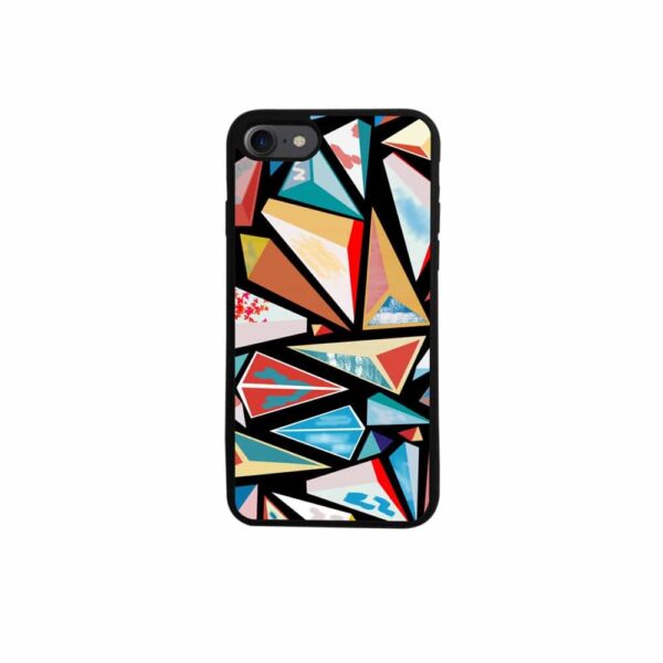 Iphone 8 - Blankt Og Fleksibelt Gummi Cover Med Printet Mønster - Trekantet Mønster