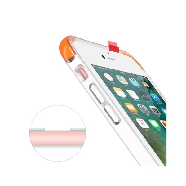 Iphone 8 Plus - Gummi Cover Med Stødabsorberende Funktion - Hvid