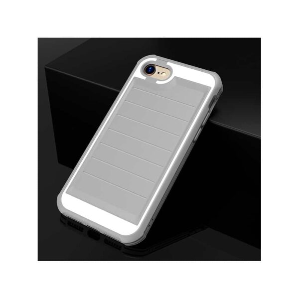 Iphone 8 - Blødt Gummi Cover Med Stødabsorberende Funktion - Grå / Hvid