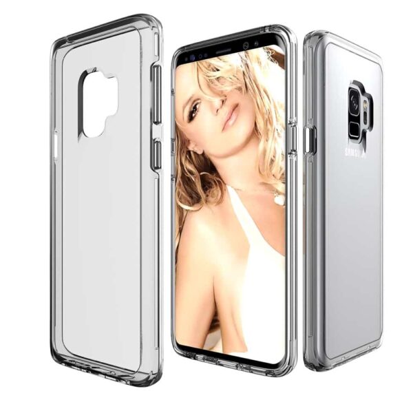 Samsung Galaxy S9 G960 Etui Med Pc Bagside Og Tpu Ramme - Klart Plastik