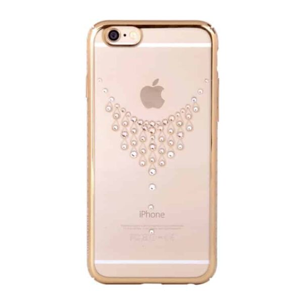 Iphone 6/6s - Kingxbar Deluxe Swarovski Pletteret Hard Etui - Skinnende Halskæde