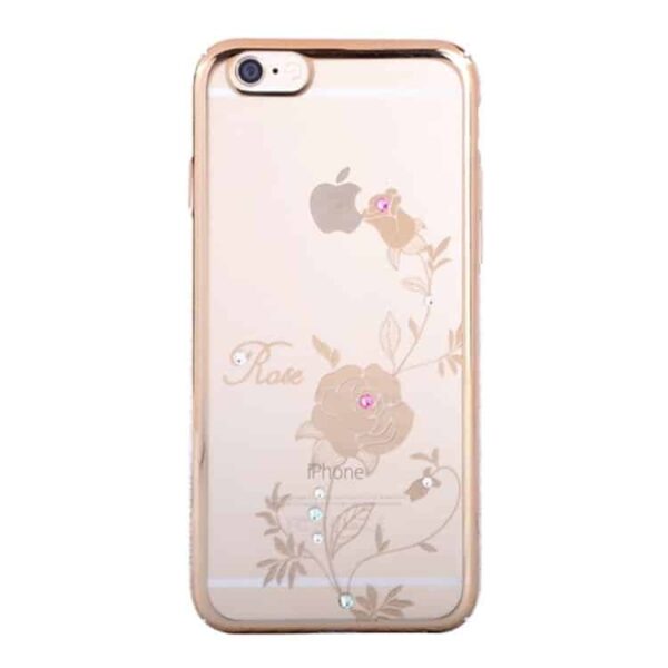 Iphone 6/6s - Kingxbar Deluxe Swarovski Pletteret Hard Etui - Charmerende Rose