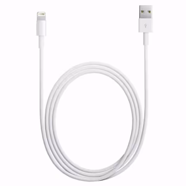 Hvid USB til Lightning-kabel