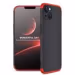 Iphone 13 360 Beskyttelsescover Sort/rød Iphone 13 360 Beskyttelsescover Sort/rød
