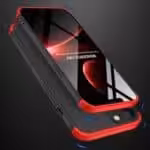 Iphone 13 360 Beskyttelsescover Sort/rød Iphone 13 360 Beskyttelsescover Sort/rød