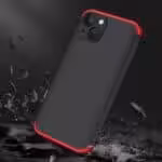 Iphone 13 360 Beskyttelsescover Sort/rød Iphone 13 360 Beskyttelsescover Sort/rød