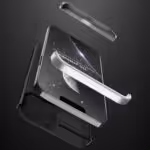 Iphone 13 Pro 360 Beskyttelsescover Sort/sølv Iphone 13 Pro 360 Beskyttelsescover Sort/sølv