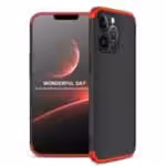 Iphone 13 Pro 360 Beskyttelsescover Sort/rød Iphone 13 Pro 360 Beskyttelsescover Sort/rød