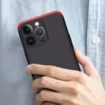Iphone 13 Pro 360 Beskyttelsescover Sort/rød