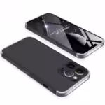 Iphone 13 Pro 360 Beskyttelsescover Sort/sølv Iphone 13 Pro 360 Beskyttelsescover Sort/sølv