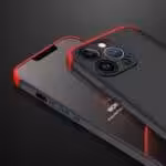 Iphone 13 Pro 360 Beskyttelsescover Sort/rød Iphone 13 Pro 360 Beskyttelsescover Sort/rød