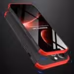 Iphone 13 Pro Max 360 Beskyttelsescover Sort/rød Iphone 13 Pro Max 360 Beskyttelsescover Sort/rød
