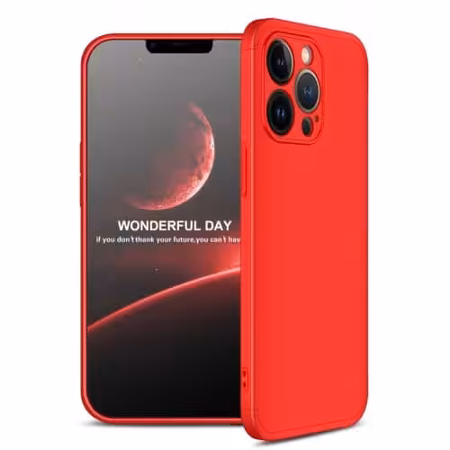 Iphone 13 Pro Max 360 Beskyttelsescover Rød