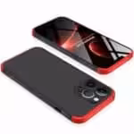 Iphone 13 Pro Max 360 Beskyttelsescover Sort/rød Iphone 13 Pro Max 360 Beskyttelsescover Sort/rød