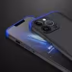 Iphone 13 Pro Max 360 Beskyttelsescover Sort/blå Iphone 13 Pro Max 360 Beskyttelsescover Sort/blå