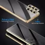 Samsung Galaxy S23 Plus Privacy Perfect Cover – Guld Samsung Galaxy S23 Plus Privacy Perfect Cover - Guld
