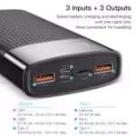 Kuulaa 20000 Mah Powerbank Sort Kuulaa 20000 Mah Powerbank Sort