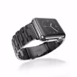 Apple Watch 38mm – 40mm Xincuco Three Bead Series Rustfrit Armbånd – Sort Apple Watch 38mm - 40mm Xincuco Three Bead Series Rustfrit Armbånd - Sort