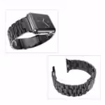 Apple Watch 38mm – 40mm Xincuco Three Bead Series Rustfrit Armbånd – Sort Apple Watch 38mm - 40mm Xincuco Three Bead Series Rustfrit Armbånd - Sort