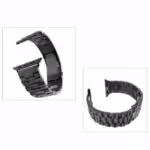 Apple Watch 38mm – 40mm Xincuco Three Bead Series Rustfrit Armbånd – Sort Apple Watch 38mm - 40mm Xincuco Three Bead Series Rustfrit Armbånd - Sort
