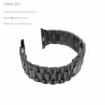 Apple Watch 38mm – 40mm Xincuco Three Bead Series Rustfrit Armbånd – Sort Apple Watch 38mm - 40mm Xincuco Three Bead Series Rustfrit Armbånd - Sort