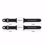 Apple Watch 38mm – 40mm Xincuco Silikone Sportsarmbånd – Sort Apple Watch 38mm - 40mm Xincuco Silikone Sportsarmbånd - Sort