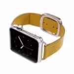Apple Watch 38mm – Moderne Ægte Læder Armbånd – Gul Apple Watch 38mm - Moderne Ægte Læder Armbånd - Gul
