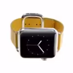 Apple Watch 38mm – Moderne Ægte Læder Armbånd – Gul Apple Watch 38mm - Moderne Ægte Læder Armbånd - Gul