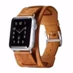 Apple Watch 42mm – 44mm Icarer Klassisk Ægte Læder Armbånd – Lysebrun Apple Watch 42mm - 44mm Icarer Klassisk Ægte Læder Armbånd - Lysebrun