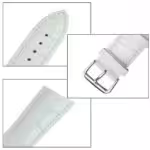 Apple Watch 42mm – Krokodille Skin Ægte Læder Armbånd – Hvid Apple Watch 42mm - Krokodille Skin Ægte Læder Armbånd - Hvid