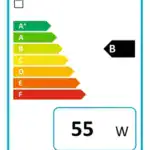72280ms-energimaerke Energieffektivitetsmærke for apparat, klasse B, 55W, 142L
