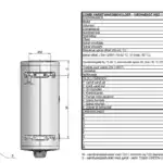 80-200_S_GREEN_LINE_DK_Eldom-data Diagram: varmtvandsbeholder, specifikationer og mål