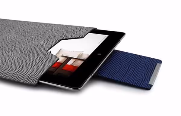 Simpelt Design Super Slim Læder Taske – Grå Simpelt Design Super Slim Læder Taske - Grå