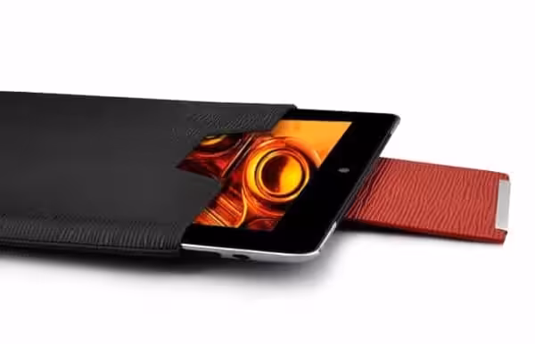 Simpelt Design Super Slim Læder Taske - Sort