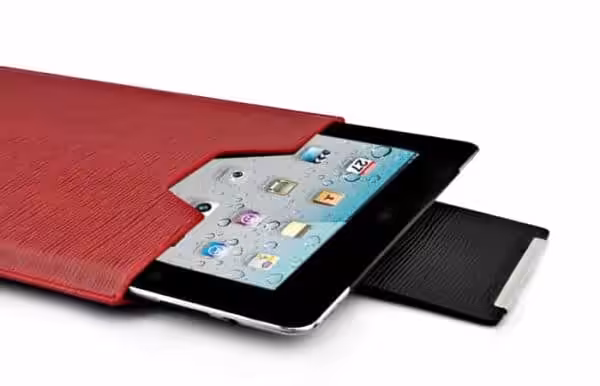 Simpelt Design Super Slim Læder Taske – Rød Simpelt Design Super Slim Læder Taske - Rød