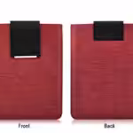 Simpelt Design Super Slim Læder Taske – Rød Simpelt Design Super Slim Læder Taske - Rød