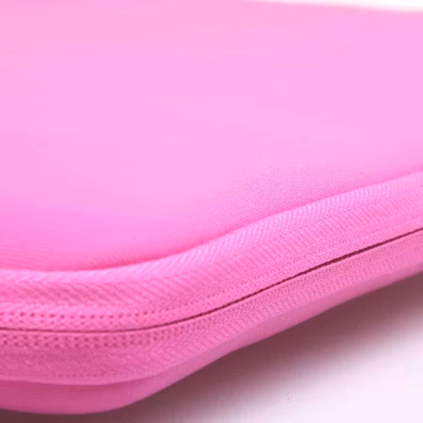 a close up of a pink case