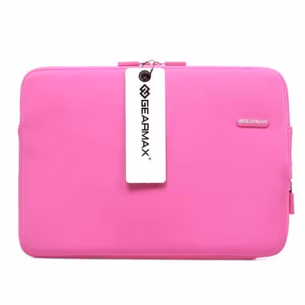 Lyserød Gearmax bærbar cover med etiket