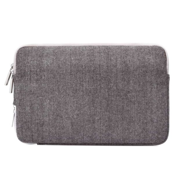 Macbook 11" - Tweed Laptop Etui Med Lynlås - Brun