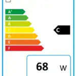 Energimærke C, 68 W, 116 L kapacitet.