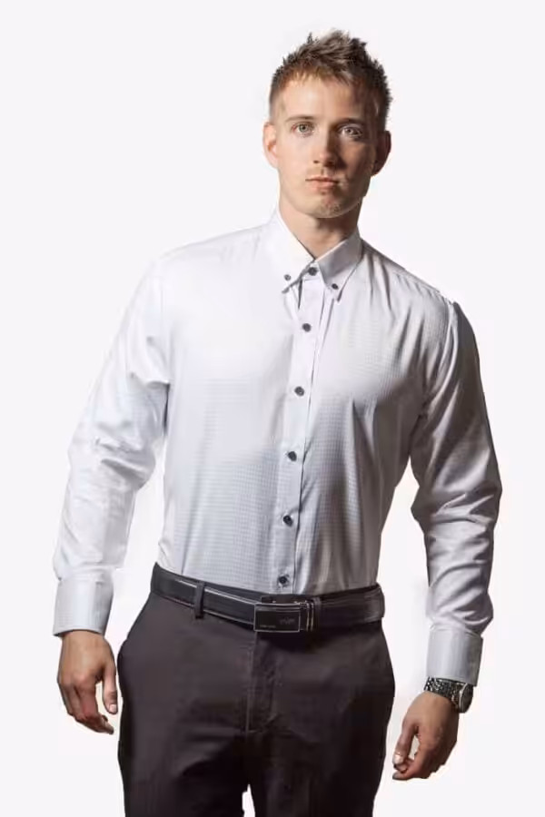Tailormade – Skjorte Hvid Silke Tailormade - Skjorte Hvid Silke
