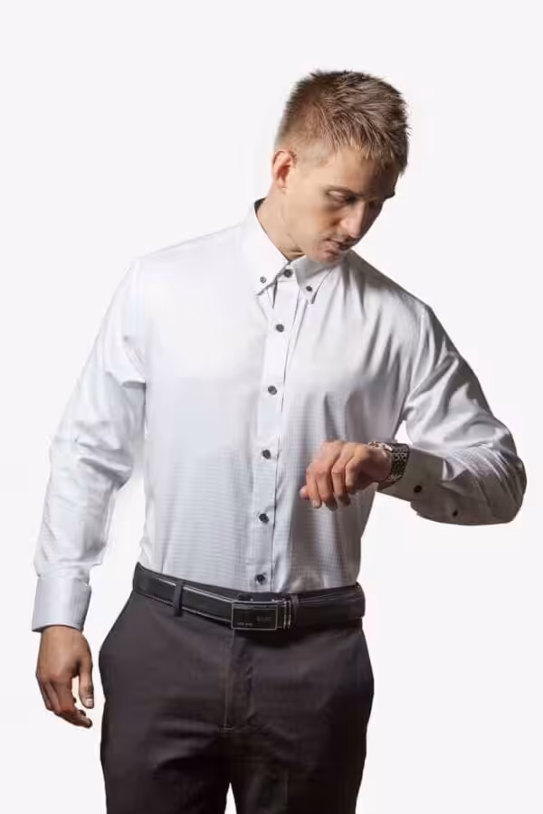 Tailormade – Skjorte Hvid Silke Tailormade - Skjorte Hvid Silke