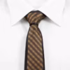 Klassisk Brunt Stribet Slips Klassisk Brunt Stribet Slips