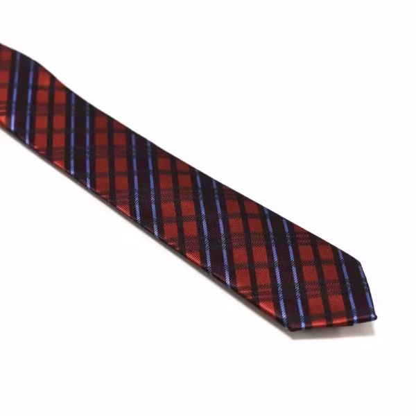 Moderne Rødt Stribet Slips Moderne Rødt Stribet Slips