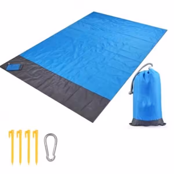 Strandtæppe 210x200 Cm - Blå