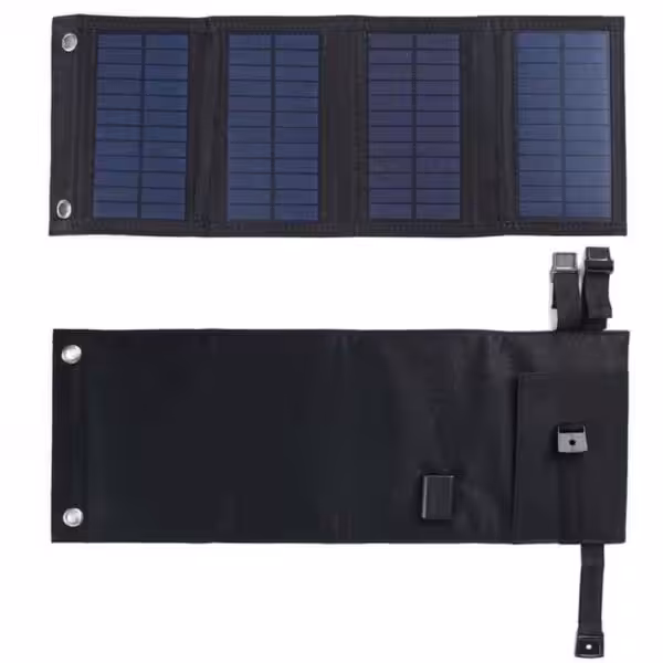 Foldbart Solpanel 20w – Sort Foldbart Solpanel 20w - Sort