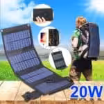 Foldbart Solpanel 20w – Sort Foldbart Solpanel 20w - Sort