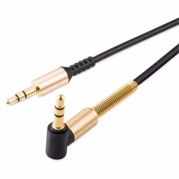 Hoco Aux Kabel Sort/guld Hoco Aux Kabel Sort/guld