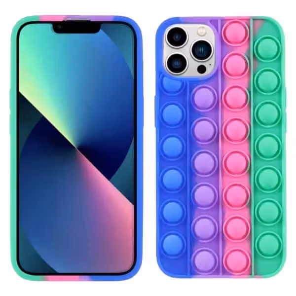 Iphone 13 Pro Popit Cover Regnbue